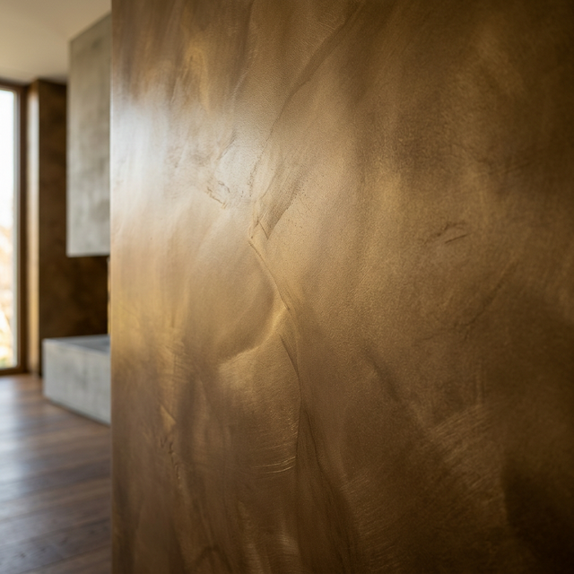 Smooth Troweled Liquid Metal Application