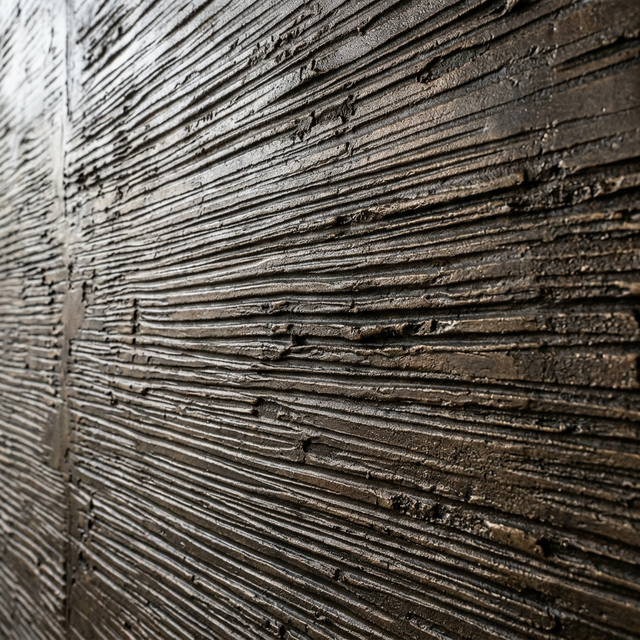 Textured and Raked Liquid Metal Application